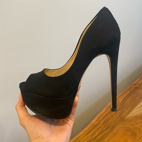 Steve Madden black toots pumps - Picture 4 of 10
